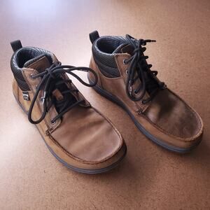 Lems Boulder Ankle Boots Unisex 9W / 10.5M Umber Brown Cork Insoles Leather